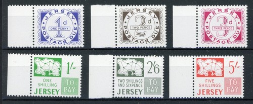 Jersey portomarken 6 - jersey, 1-6