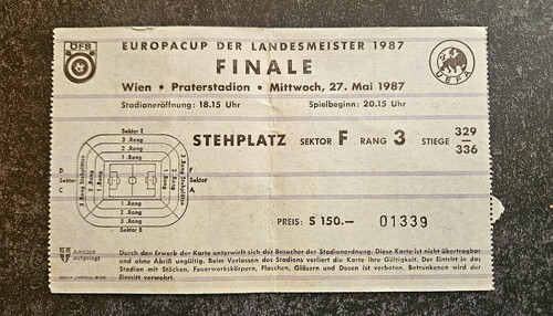 Für sammler ticket - ticket, europacup
