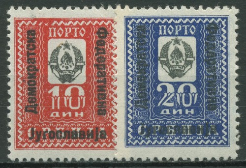 Jugoslawien 1944 portomarken - jugoslawien,