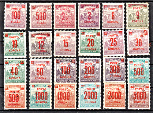 Ungarn 1921 1925 portomarken - ungarn, portomarken-