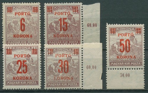 Ungarn 1922 portomarken - ungarn,
