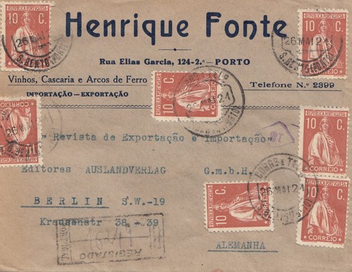 Portugal 1921 porto nach - porto,