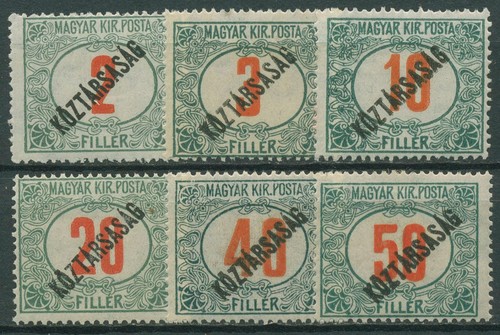 Ungarn 1919 portomarken - 1919,